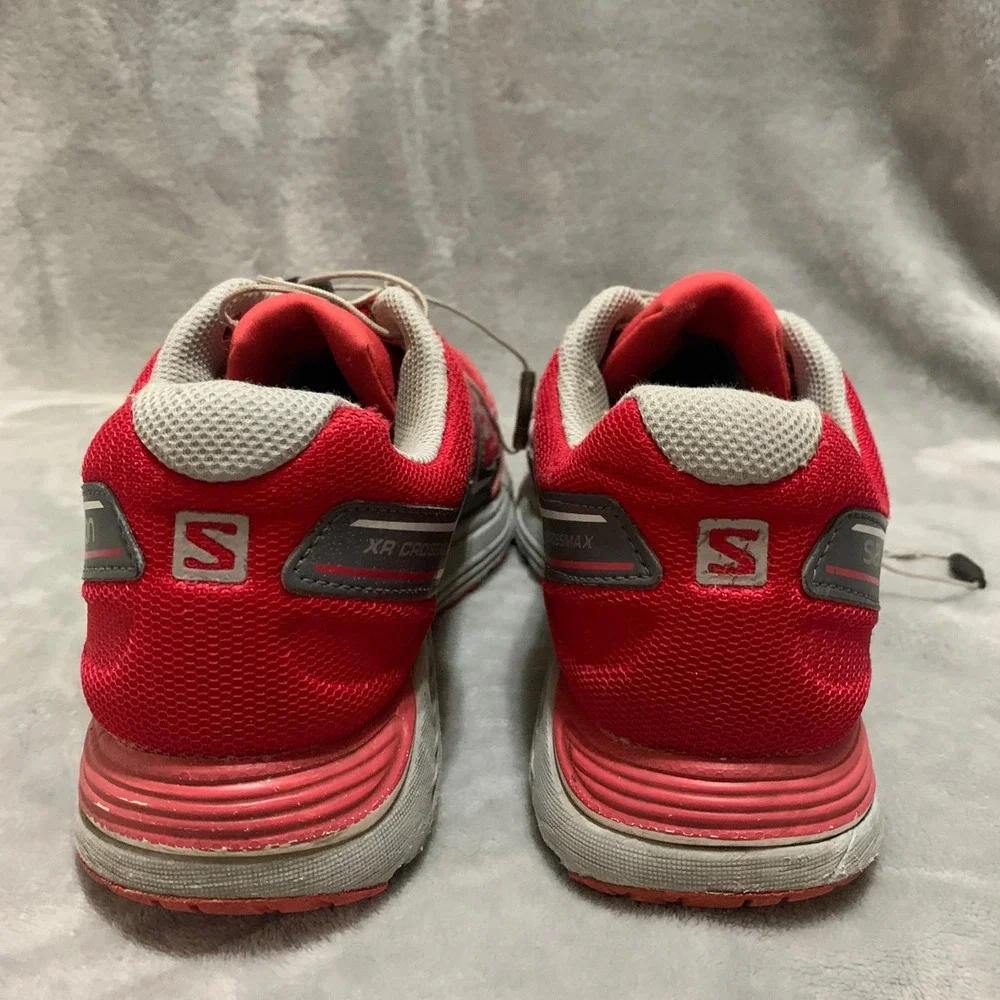Salomon XR Crossmax Neutral Trail Running Shoes Red Grey Womens Size 10 Flaw